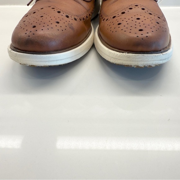Cole Haan Men's Miles Leather Wingtip Oxford Shoes Brown 11.5 M Slip Resistant - Picture 7 of 11